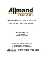 Предварительный просмотр 2 страницы Allmand PAL 1000Q2 Operator'S Manual