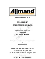 Allmand PAL 4000 GP Operator'S Manual предпросмотр