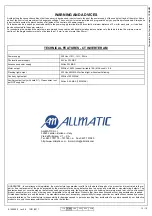 Preview for 12 page of Allmatic CT INVERTER AM Manual For Installation