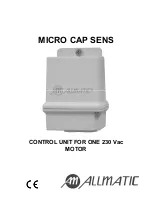 Предварительный просмотр 9 страницы Allmatic MICRO CAP SENS Manual