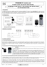 Предварительный просмотр 1 страницы Allmatic PROXIMA W Quick Start Manual