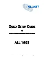 Allnet ALL 1693 Quick Setup Manual preview