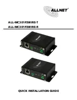 Preview for 1 page of Allnet ALL-MC301P2WIRE-T Quick Installation Manual