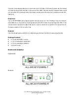 Preview for 2 page of Allnet ALL-MC301P2WIRE-T Quick Installation Manual