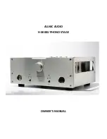 Предварительный просмотр 1 страницы ALLNIC AUDIO H-3000V Owner'S Manual