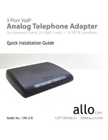 Предварительный просмотр 1 страницы Allo.com CRA 210 Quick Installation Manual