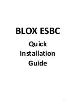 ALLO BLOX ESBC Quick Installation Manual preview