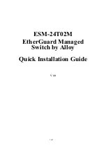 Preview for 1 page of Alloy ESM-24T02M Quick Installation Manual