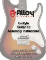 Alloy S-Style Guitar Kits Assembly Instructions Manual preview