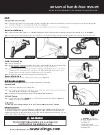 Preview for 1 page of ALLSOP Clingo universal hands-free mount Manual