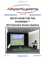 Предварительный просмотр 1 страницы AllSportSystems STUDIOBAY Setup Manual