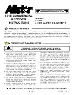Allstar 831E User Manual preview