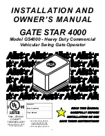 Allstar ANSI/UL 325 Installation And Owner'S Manual preview