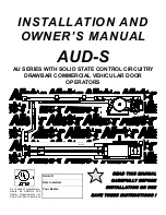 Preview for 1 page of Allstar AUD-S Installation And Owner'S Manual