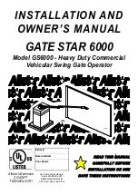 Allstar Gate Star 6000 Installation And Owner'S Manual предпросмотр