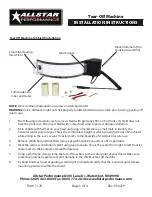 Allstar Tear-off machine Installation Instructions preview