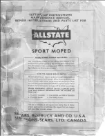 Allstate 810.94060 Setting Up Instructions And Parts List preview