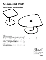 Allsteel All-Around Table Installation Instructions Manual предпросмотр