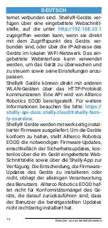 Preview for 12 page of Allterco Robotics Shelly Motion 2 General User And Safety Manual