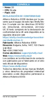 Preview for 37 page of Allterco Robotics Shelly Motion 2 General User And Safety Manual