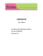 Allwins AWU50G-W User Manual preview