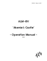 Preview for 1 page of ALM Akemie's Castle Operation Manual