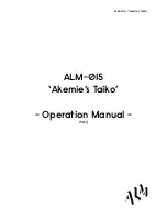 Предварительный просмотр 1 страницы ALM Akemie's Taiko Operation Manual