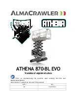 ALMAC Athena 870-BL EVO Translation Of Original Instructions preview