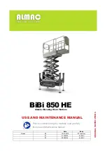 ALMAC BiBi 850 HE Use And Maintenance Manual preview