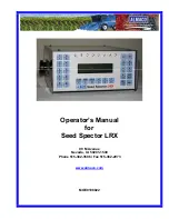 Предварительный просмотр 1 страницы Almaco Seed Spector LRX Operator'S Manual