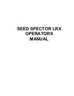 Предварительный просмотр 2 страницы Almaco Seed Spector LRX Operator'S Manual