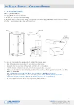 Предварительный просмотр 7 страницы Almeco JetBlack Safety Cleaning Booth Installation, Operation And Maintenance Instructions