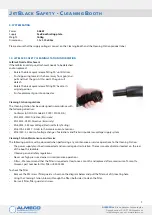 Предварительный просмотр 9 страницы Almeco JetBlack Safety Cleaning Booth Installation, Operation And Maintenance Instructions