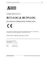 Предварительный просмотр 1 страницы Almex RC3-LOG Instruction Manual