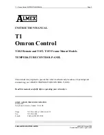 Almex T1 Instruction Manual preview