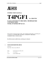 Almex T4PGF1 Instruction Manual предпросмотр