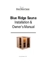 Almost Heaven Saunas Blue Ridge Installation & Owner'S Manual preview