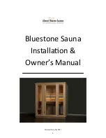 Preview for 1 page of Almost Heaven Saunas Bluestone Sauna Owners And Installation Manual