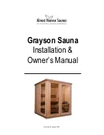 Almost Heaven Saunas Grayson Installation & Owner'S Manual предпросмотр