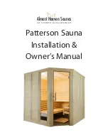 Almost Heaven Saunas Patterson Installation & Owner'S Manual preview