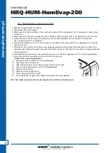 Предварительный просмотр 34 страницы Alnor HRQ-HUM-HomEvap-200 User Manual