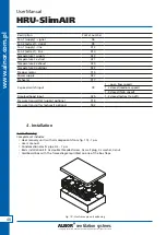 Preview for 40 page of Alnor HRU-SlimAIR-250 User Manual