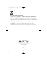 Preview for 16 page of ALPATEC AB 02 T User Manual