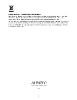 Preview for 16 page of ALPATEC ACS 143 EITP (French) Notice D'Utilisationl