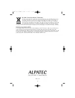 Preview for 8 page of ALPATEC Ligne BH2 User Manual