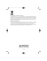 Preview for 12 page of ALPATEC MG 6 User Manual