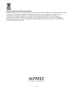 Предварительный просмотр 8 страницы ALPATEC R 520 WT (French) Mode D'Emploi