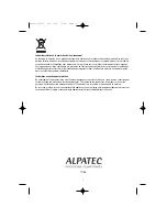 Предварительный просмотр 8 страницы ALPATEC TF 110 User Manual