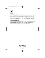 Предварительный просмотр 12 страницы ALPATEC VL 940 MPT User Manual