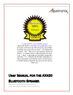 Alpatronix AX420 User Manual предпросмотр